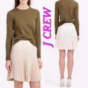 J. CREW laser-cut pleated/skater/circle skirt dusty alabaster color